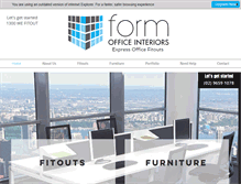 Tablet Screenshot of formoffice.com.au